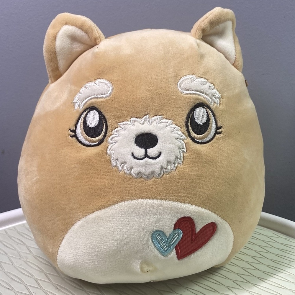 Squishmallows Kellytoy Choloeyana the Dog Kids Plush Stuffed Animal Toy Beige 9"